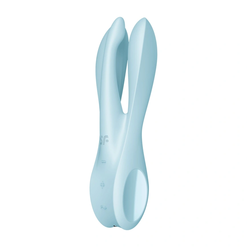 Клиторальный вибратор Satisfyer Threesome 1 Light Blue с тремя гибкими пальчиками фото 2