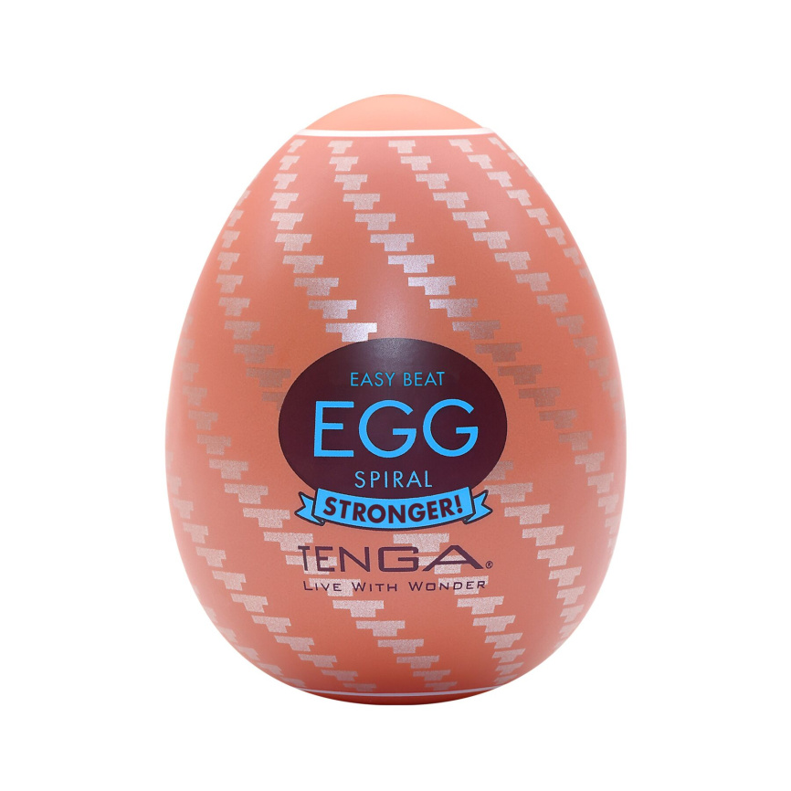Мастурбатор-яйце Tenga Egg Spiral, щільний TPE, пробник лубриканту 5 мл фото 1