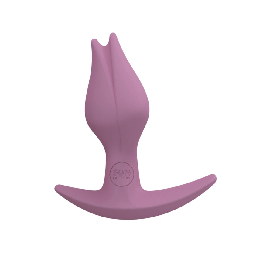 Анальная пробка Fun Factory BOOTIE FEM, розовая, в виде бутона, диаметр 2,9 см, тонкий ограничитель фото 1