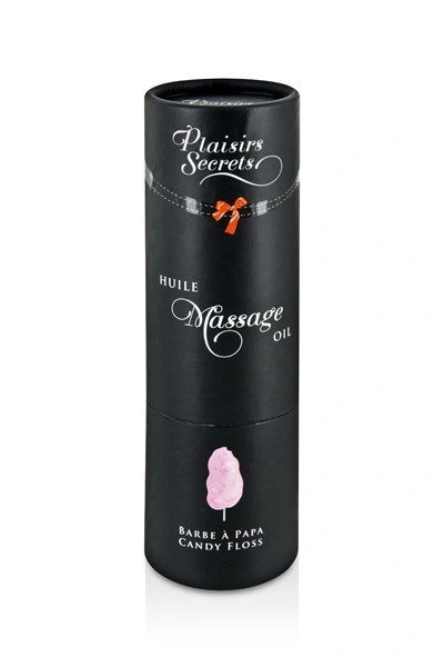 Массажное масло Plaisirs secrets Candy Floss (59 мл) с афродизиаками, съедобное, подарочная упаковка фото 3