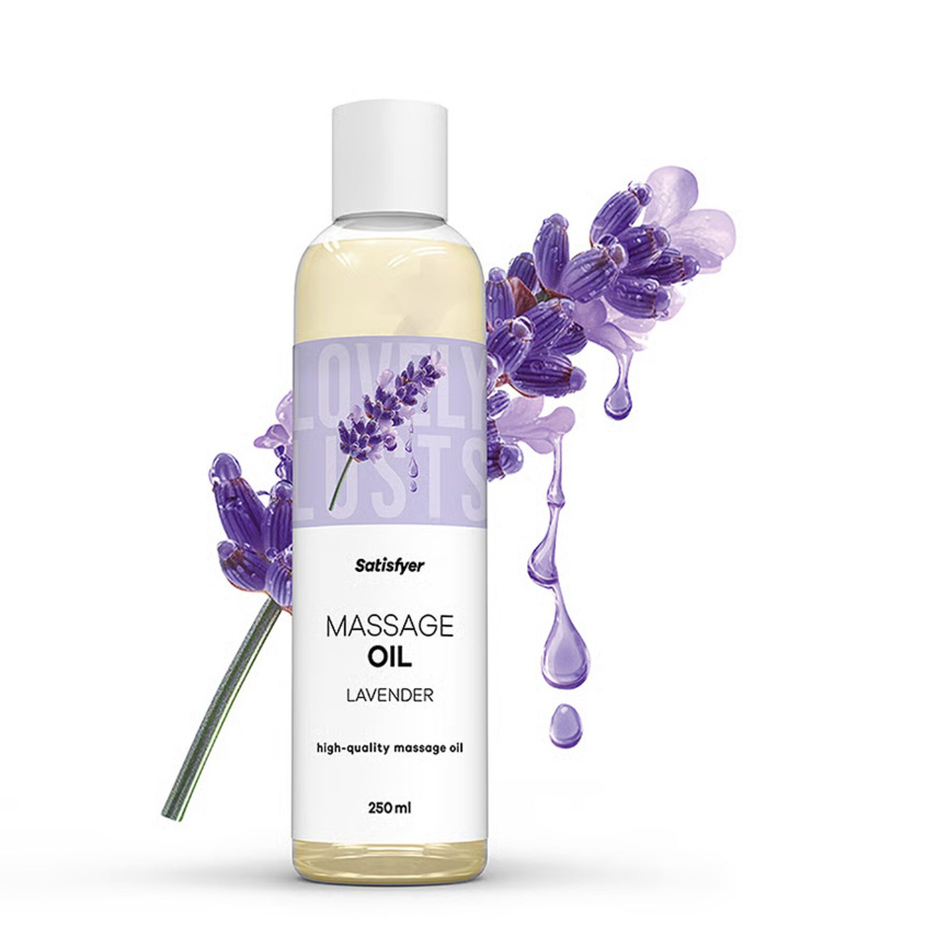 Розпродаж!!! Масажна олія Satisfyer Massage Oil Lavender 250 мл (термін 30.04.2027) фото 2