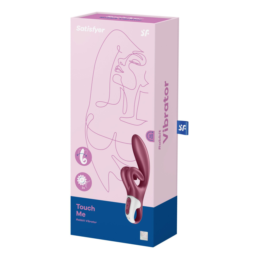 Вібратор-кролик Satisfyer Touch Me Red, подвійний відросток, 3 потужні мотори фото 7