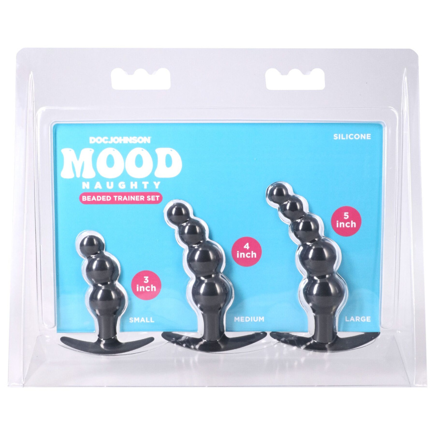 Набір анальних іграшок Doc Johnson Mood Naughty Beaded Trainer Set фото 6