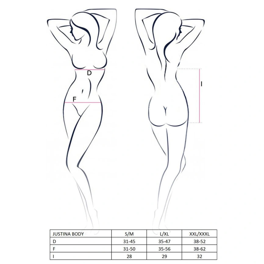Боди монокини с открытой грудью Passion JUSTINA BODY S/M, black фото 8
