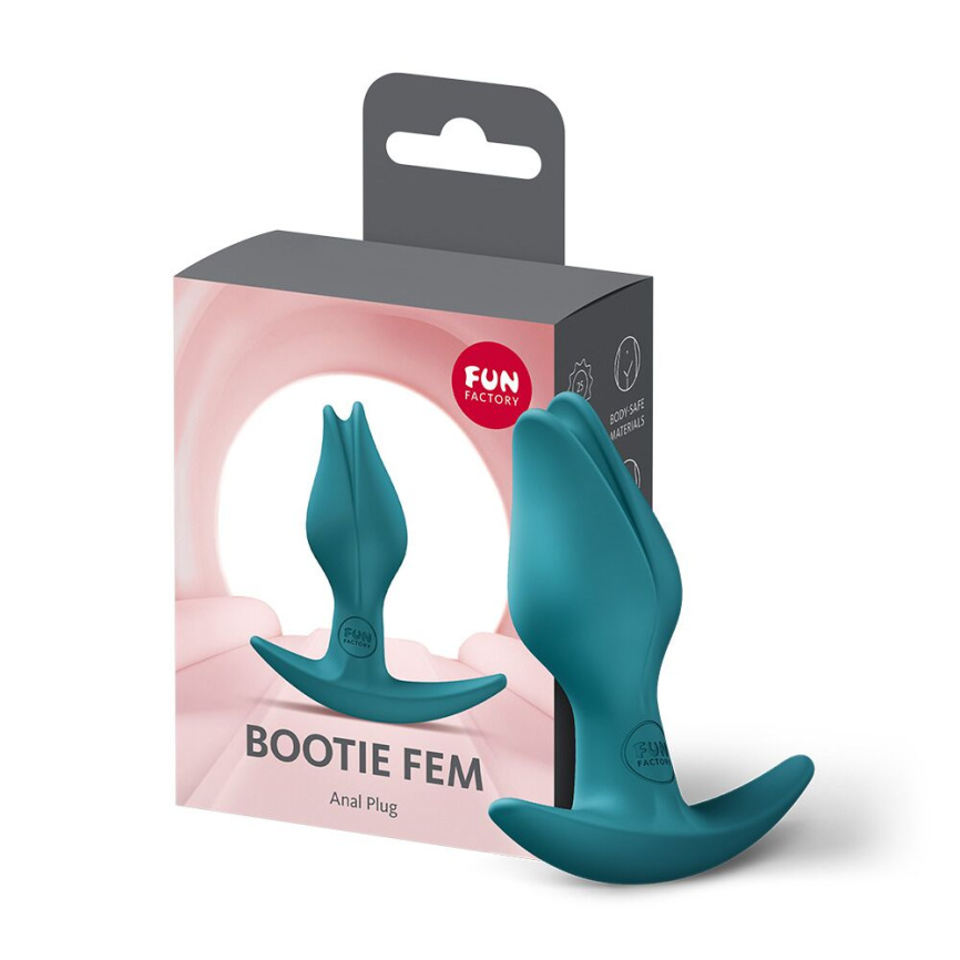Анальна пробка Fun Factory BOOTIE FEM Bottle Green, у вигляді бутона, діаметр 2,9 см, тонкий обмежувач фото 6