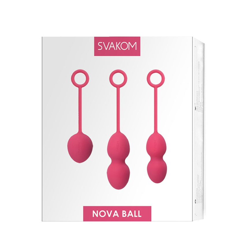 Набір вагінальних кульок зі зміщеним центром ваги Svakom Nova Plum Red фото 6