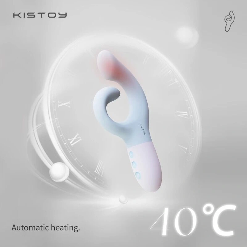 Вибратор-кролик для точки G KISTOY Big G Blue, изогнутый отросток, автоматический подогрев фото 3