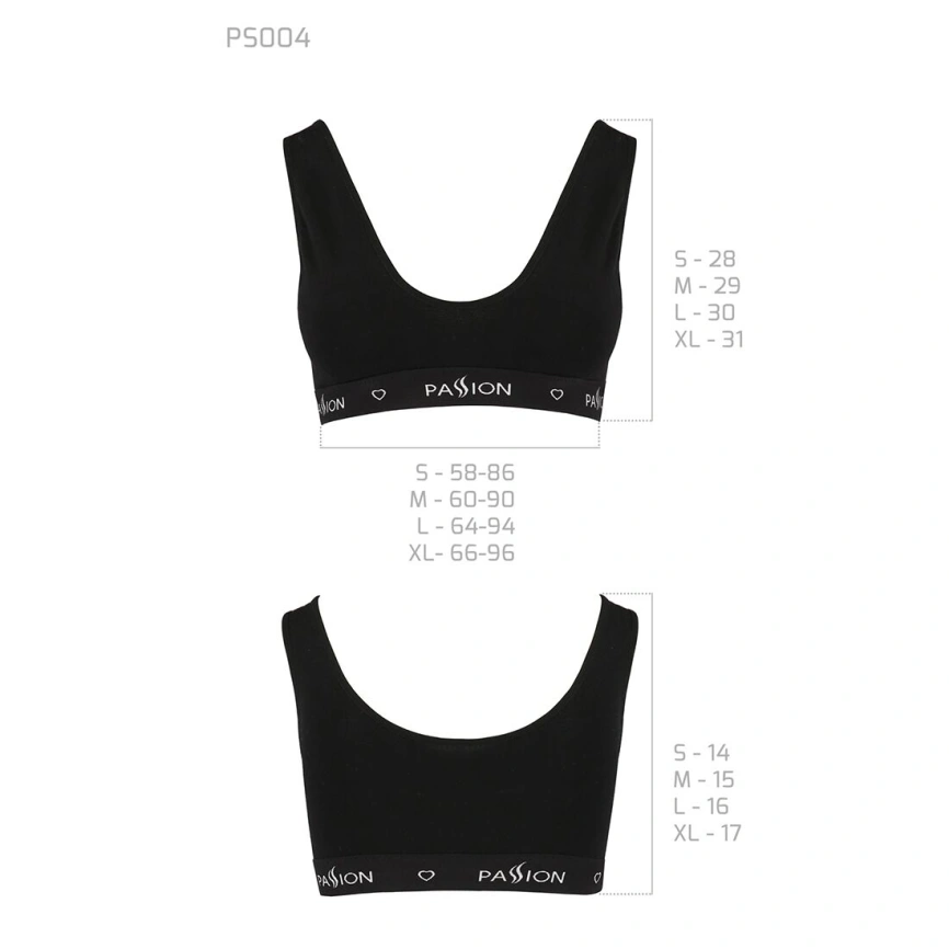 Спортивный топ с широкой резинкой Passion PS004 TOP M, black фото 13