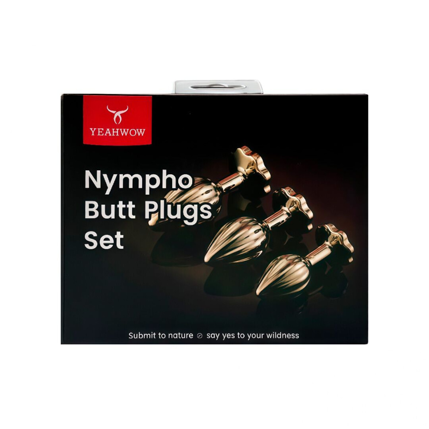 Набір анальних пробок LOCKINK YEAHWOW Nympho Butt Plug Set фото 7