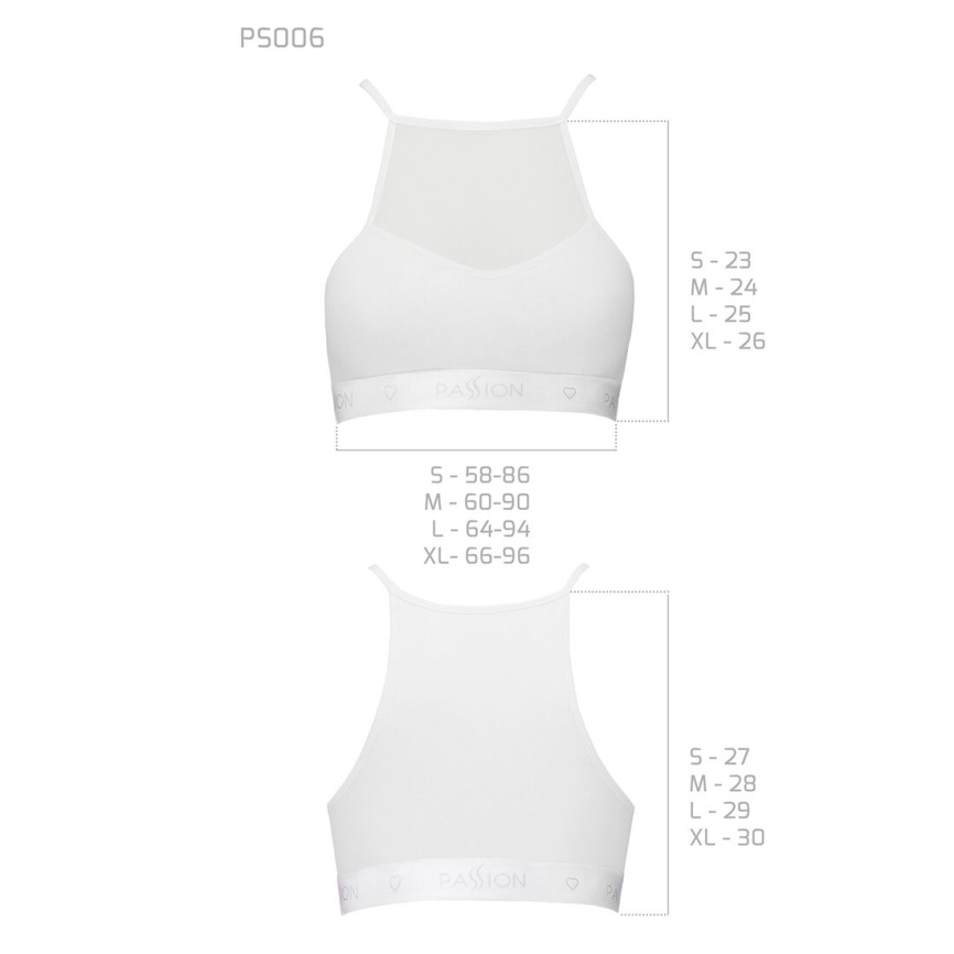 Спортивний топ з прозорою вставкою Passion PS006 TOP XL, white фото 5