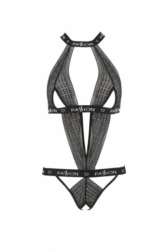 Полупрозрачное боди с вырезами Passion Exclusive Mirajane Body black XXL/XXXL, black фото 5