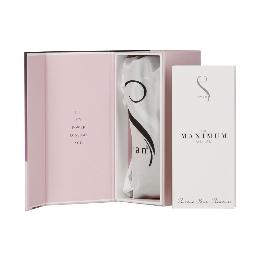 Віброкуля Swan Maximum + Comfy Cuff Pink, суперпотужна, різна інтенсивність, силіконова манжета фото 7