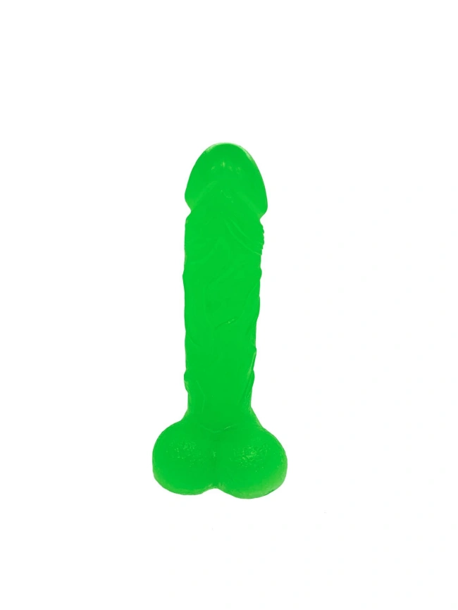 Мыло в форме пениса Чистий Кайф Green size L, крафтовое мыло-член, натуральное фото 3