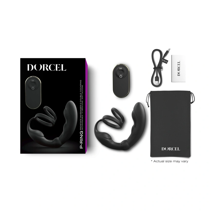 Массажер простаты Dorcel P-Ring с эрекционным кольцом и пультом ДУ фото 5
