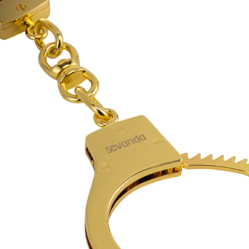 Наручники LOCKINK Pretty-sub Handcuffs, золотисті, металеві, можна відкрити без ключа фото 3
