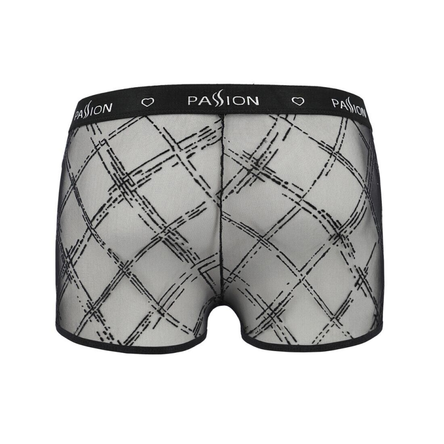 Чоловічі прозорі боксери Passion 032 SHORT JAMES L/XL Black, сітка фото 12