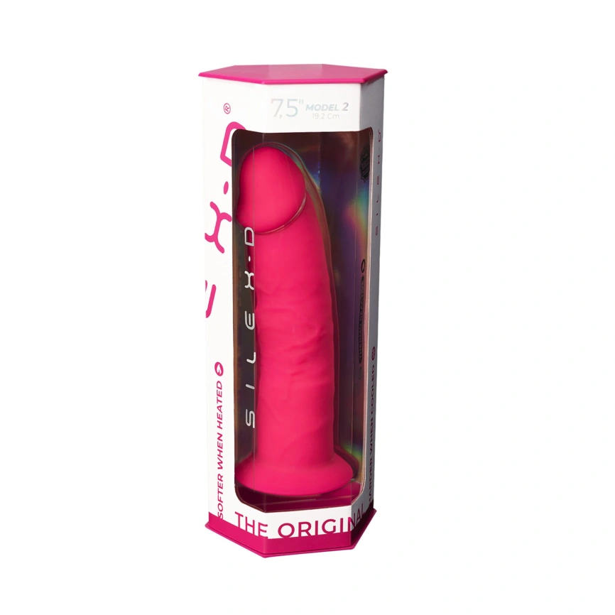 Фаллоимитатор SilexD Henry Pink (MODEL 2 size 7.5in), двухслойный, силикон+Silexpan, диаметр 4,8см фото 9