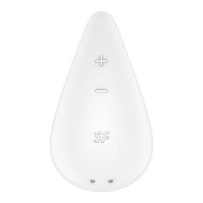 Вибратор для наружной стимуляции Satisfyer Dew Drop White, 2 мотора, 12 режимов, мягкий корпус фото 2