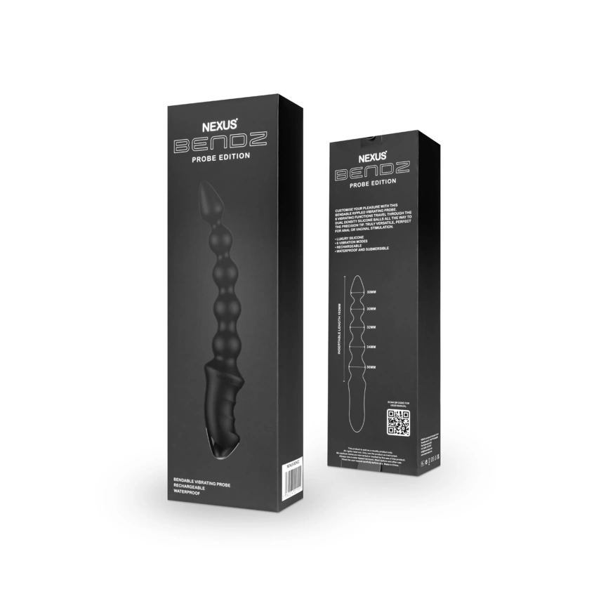 Анальный вибратор-бусы Nexus BENDZ Bendable Vibrator Probe Edition, эффект памяти формы фото 5
