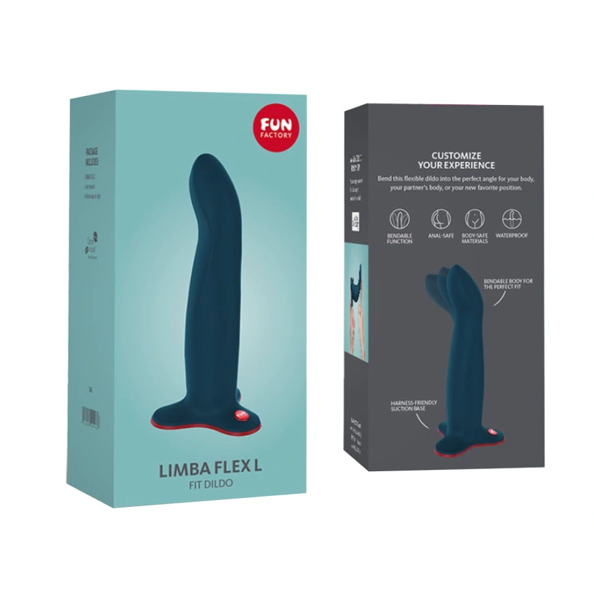 Фаллоимитатор Fun Factory LIMBA FLEX L, цвет морской волны, гибкий, с эффектом памяти, подходит для точки G фото 7