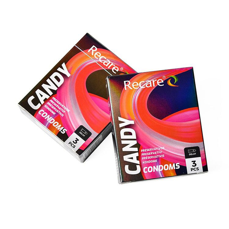 Презервативи Holographic Recare Delay Candy Condoms 3 шт, пролонгувальний ефект, цукерковий аромат фото 3