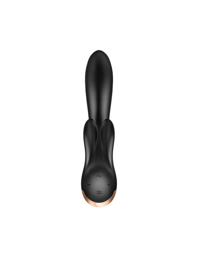 Смарт вібратор-кролик із подвійним відростком Satisfyer Double Flex Black фото 3