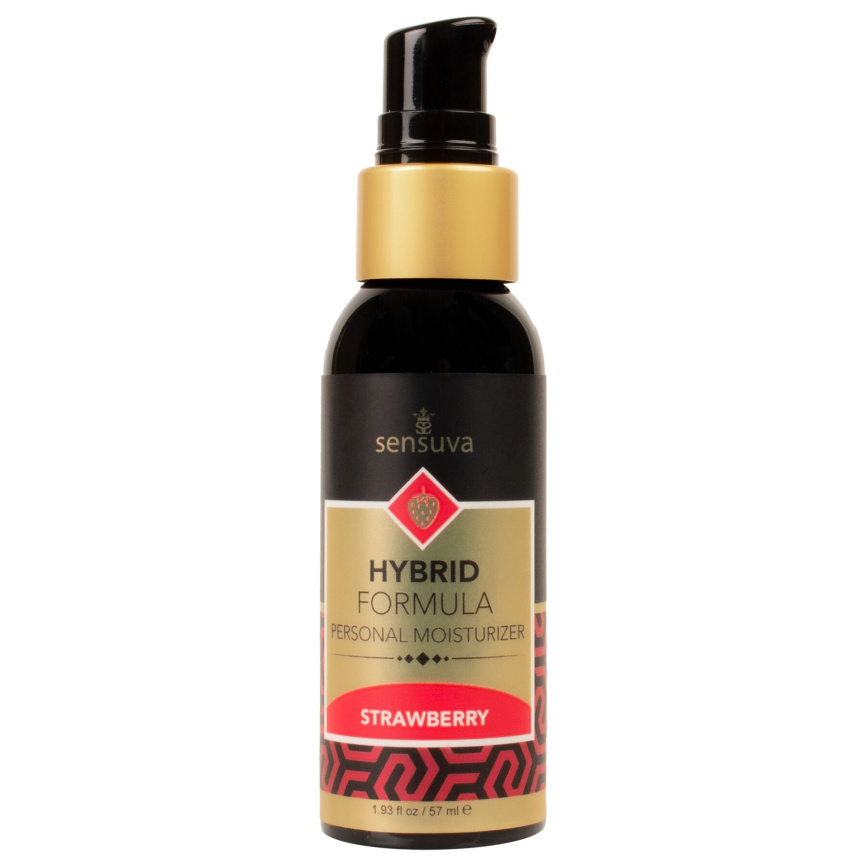 Змазка водно-силіконова Sensuva Hybrid Strawberry (57 мл) без цукру, можна для оральних пестощів фото 1