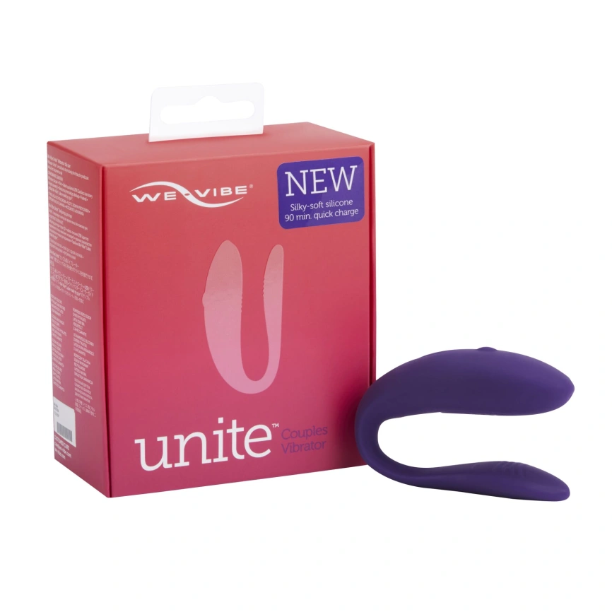 Недорогой вибратор для пар We-Vibe Unite Purple, однокнопочный пульт ДУ фото 9