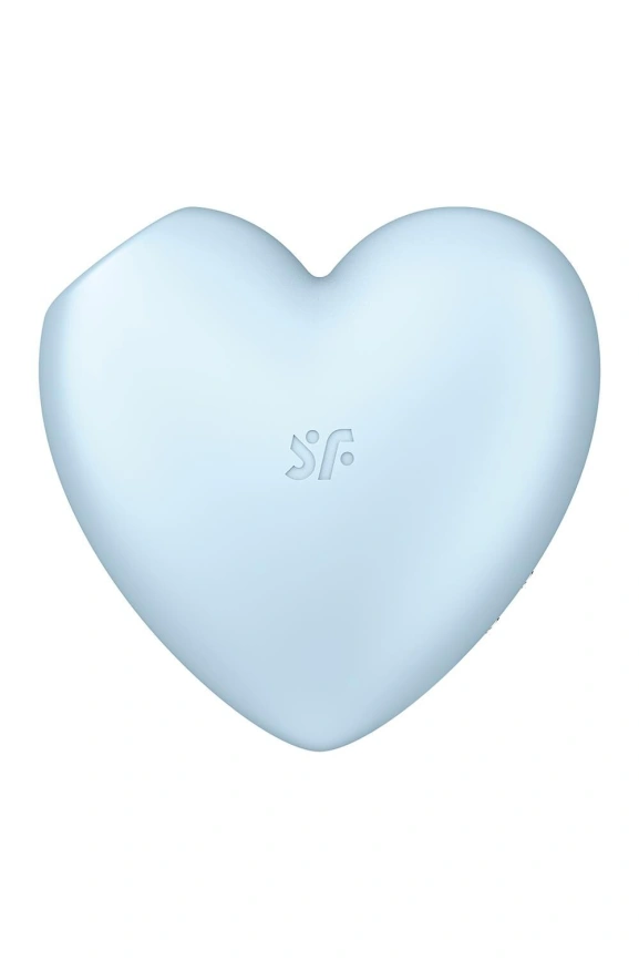 Вакуумный стимулятор-сердечко с вибрацией Satisfyer Cutie Heart Blue фото 4