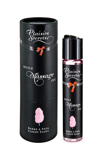 Масажна олія Plaisirs secrets Candy Floss (59 мл) з афродизіаками, їстівна, подарункове паковання фото 1