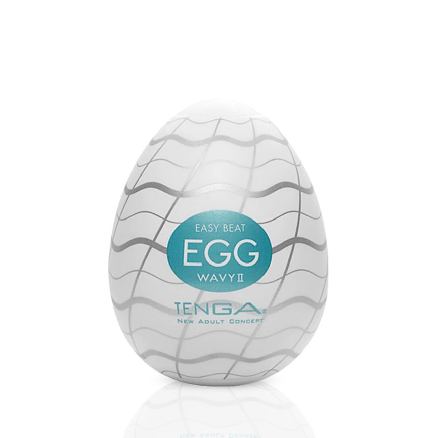 Мастурбатор-яйце Tenga Egg Wavy II з подвійним хвилястим рельєфом фото 1