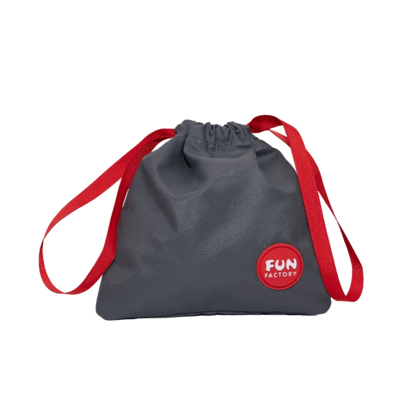 Сумка для секс-іграшок Fun Factory TOYBAG, S, сіра, кисет, 14x14 см  фото 1