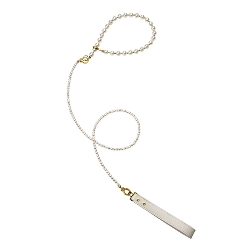 Перлинний нашийник з повідцем LOCKINK Pearl Collar & Leash Set фото 1