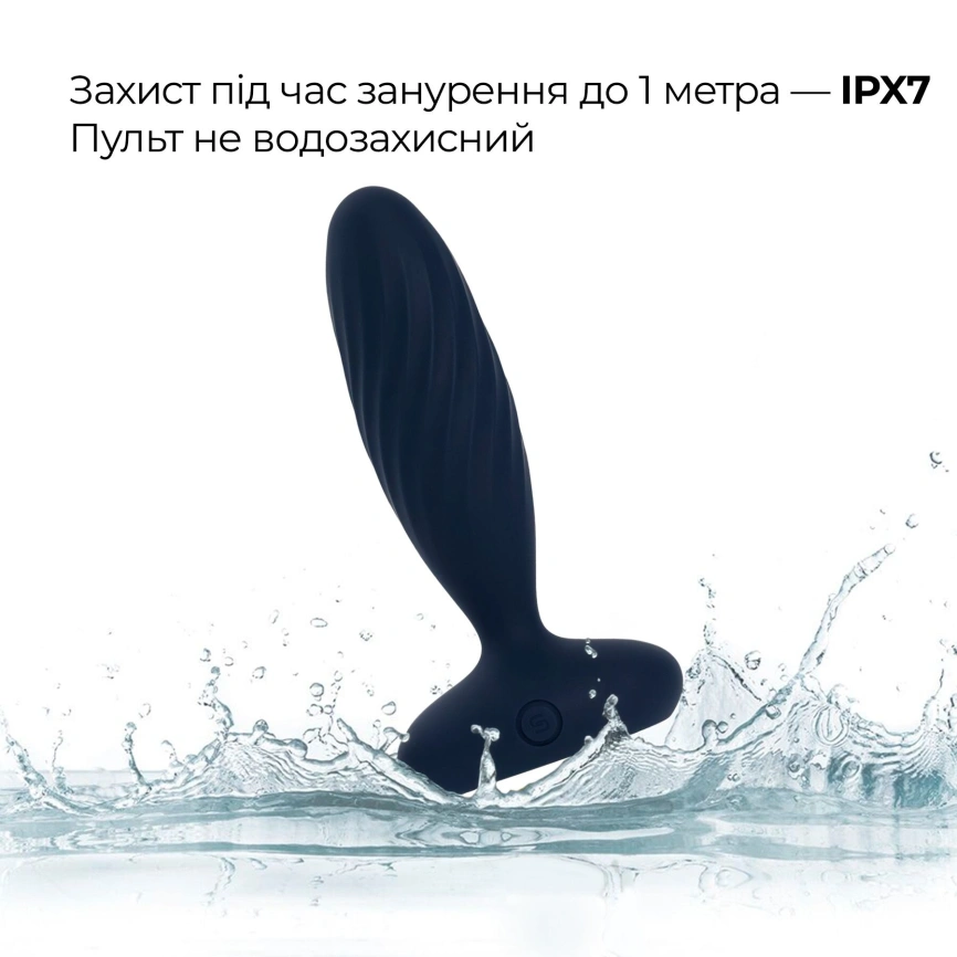 Анальная смарт-вибропробка с пульсацией Svakom Jordan Navy Blue, пульт ДУ фото 19