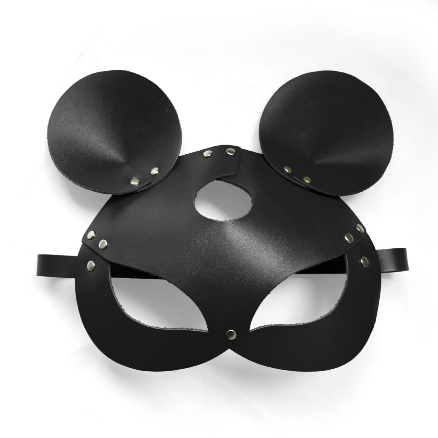 Шкіряна маска мишки Art of Sex - Mouse Mask, колір Чорний фото 3