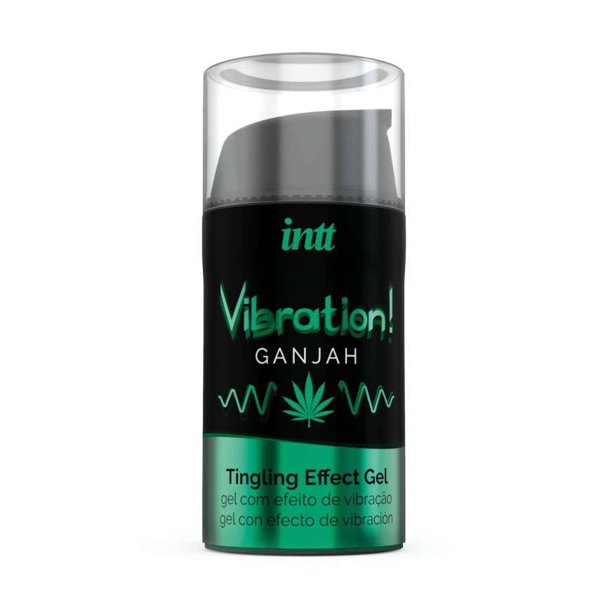 Рідкий вібратор Intt Vibration Ganjah (15 мл), густий гель, незвичайний смак, діє до 30 хвилин фото 2