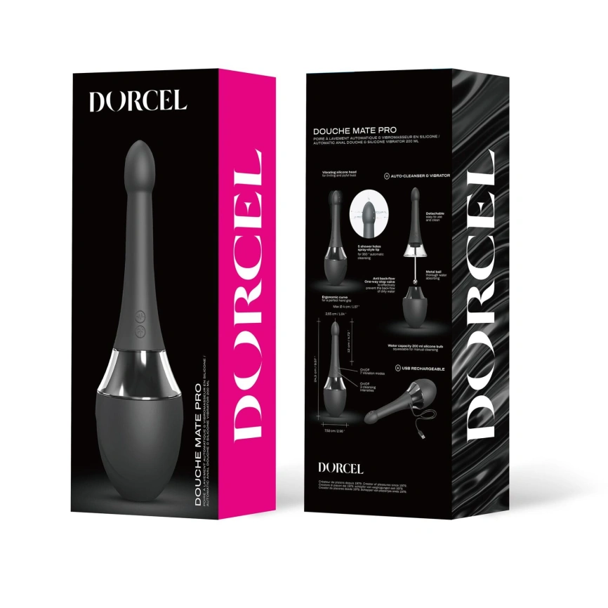 Автоматический анальный душ-вибратор Dorcel Douche Mate Pro фото 9