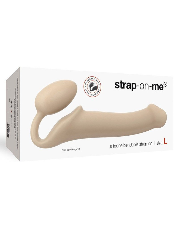Безремінний страпон Strap-On-Me Flesh L, повністю регульований, діаметр 3,7 см фото 3