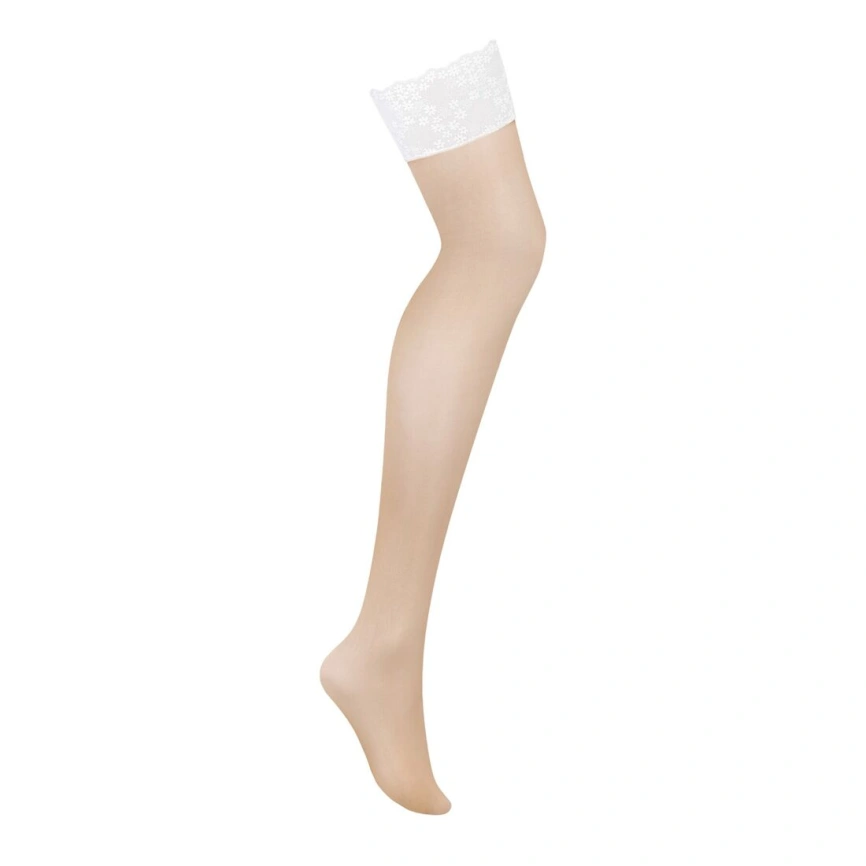 Чулки Obsessive Heavenlly stockings XS/S, широкая резинка фото 6