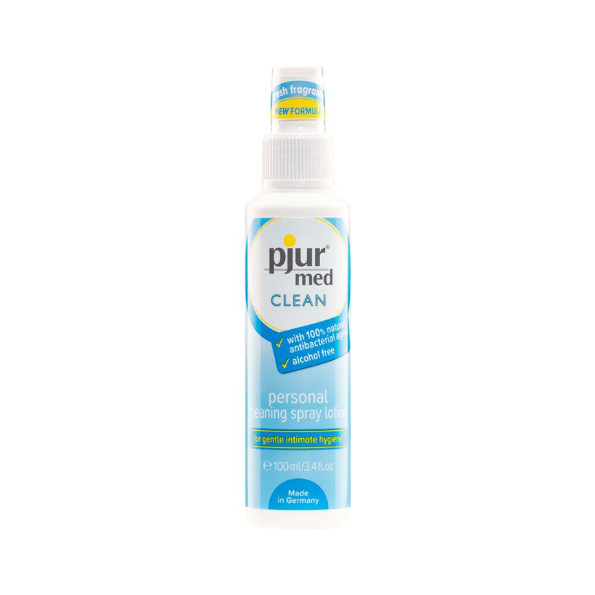 Очищувальний спрей pjur med Clean Spray 100 мл, для ніжної шкіри та іграшок, антибактеріальний фото 1