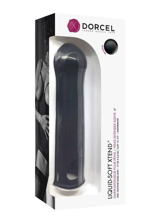 Удлиняющая насадка на член Dorcel LIQUID-SOFT XTEND (до +3,8см), с кольцом для мошонки фото 3