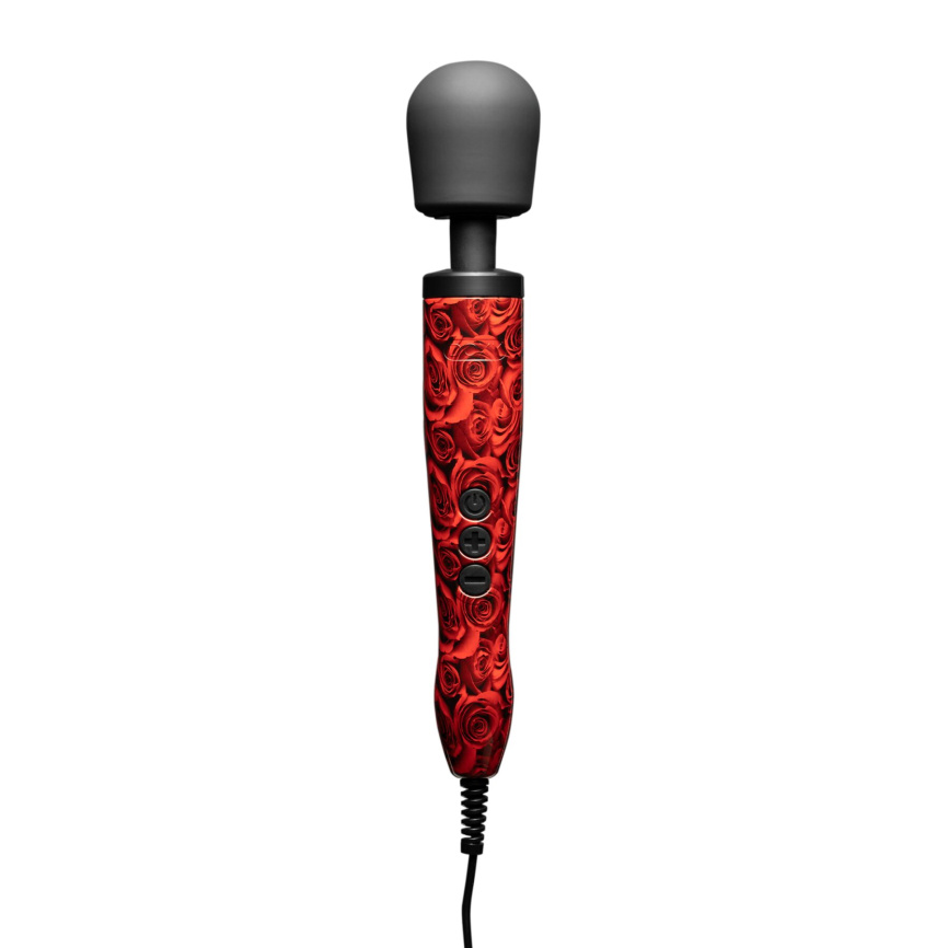 Вібромасажер DOXY Original ROSE PATTERN, дуже потужний, живлення 220В, пульсівні вібрації фото 1