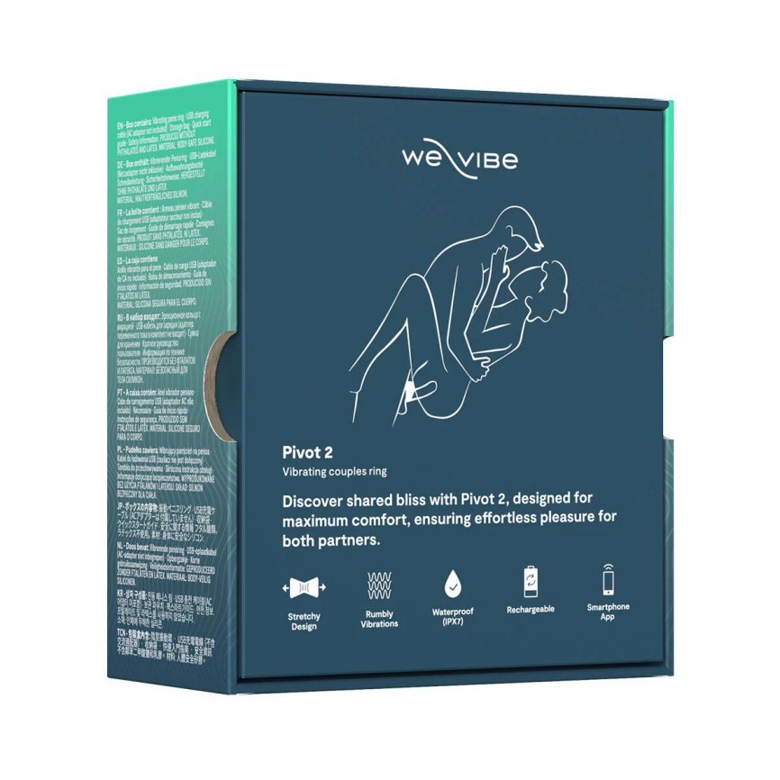 Ерекційне смарт-віброкільце We-Vibe Pivot 2 Slate фото 17