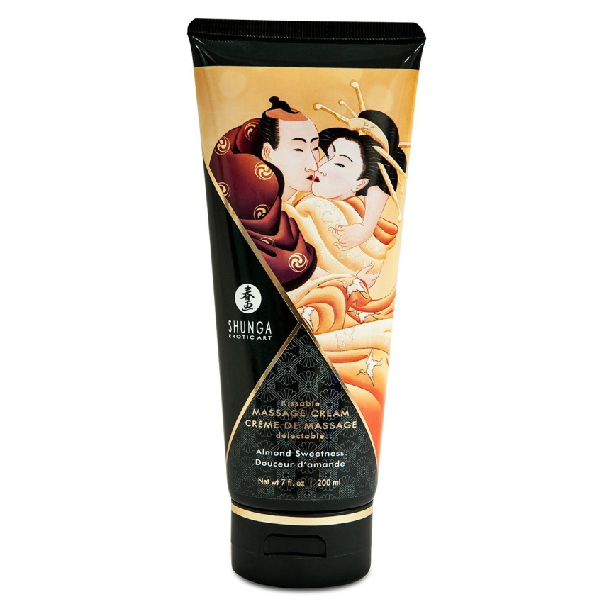 Їстівний масажний крем Shunga Kissable Massage Cream - Almond Sweetness (200 мл) фото 1