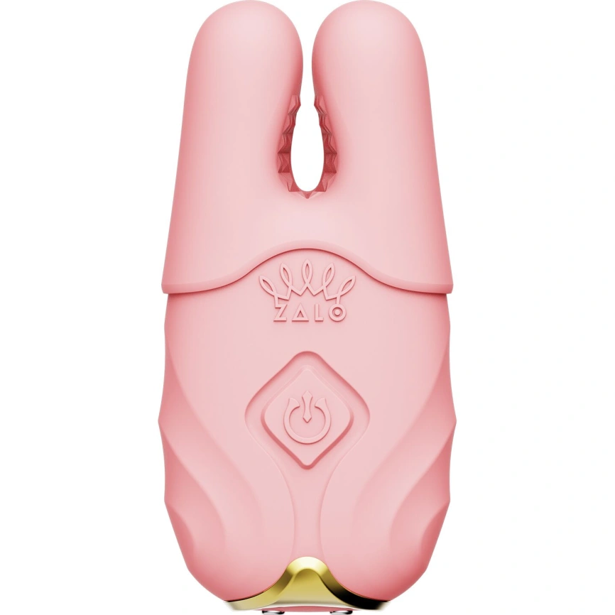 Смарт-вибратор для груди Zalo - Nave Coral Pink, пульт ДУ, работа через приложение фото 2