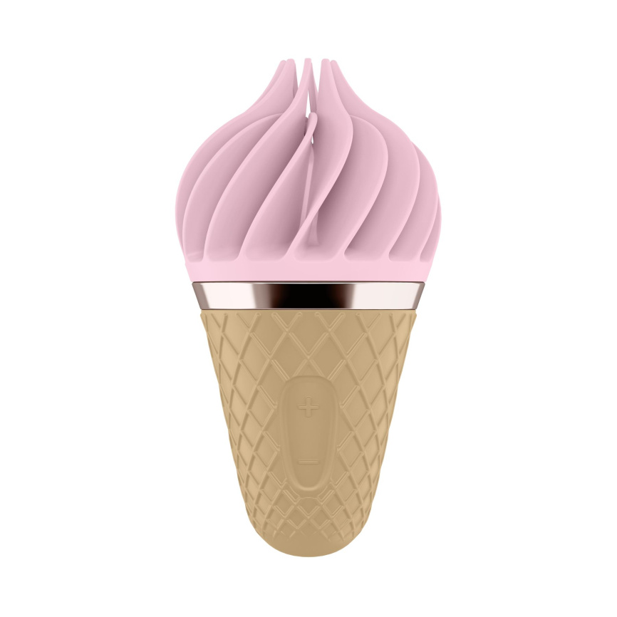 Морозиво-спінатор Satisfyer Lay-On - Sweet Treat Pink/Brown, 10 режимів роботи, водонепроникний фото 1