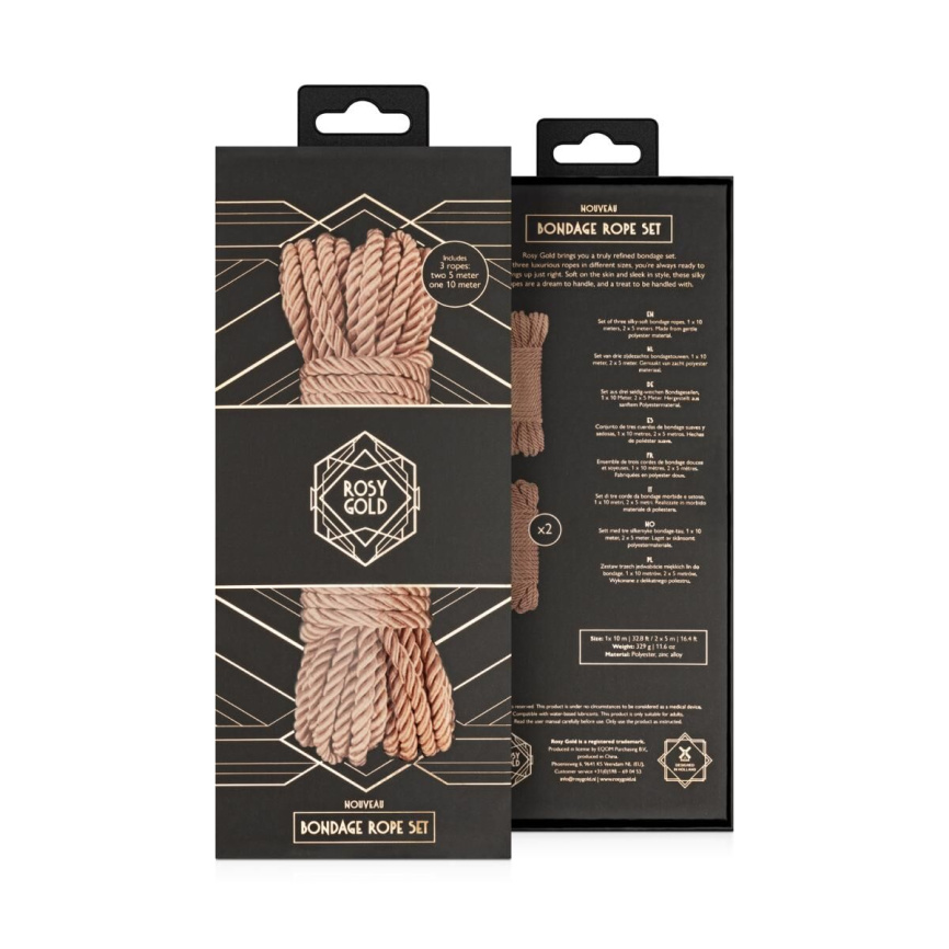 Набір мотузок для Шибарі Rosy Gold - Bondage Rope Set фото 7