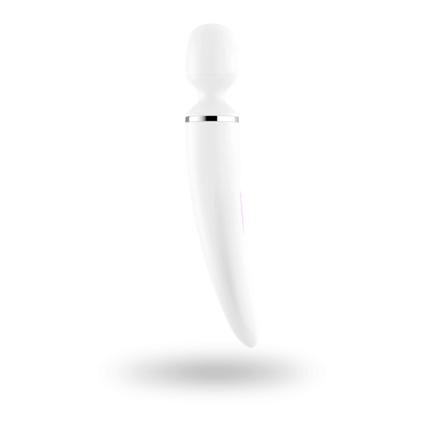 Вибромассажер Satisfyer Wand-er Woman (White/Chrome), водонепроницаемый, мощный, размер XXL фото 3