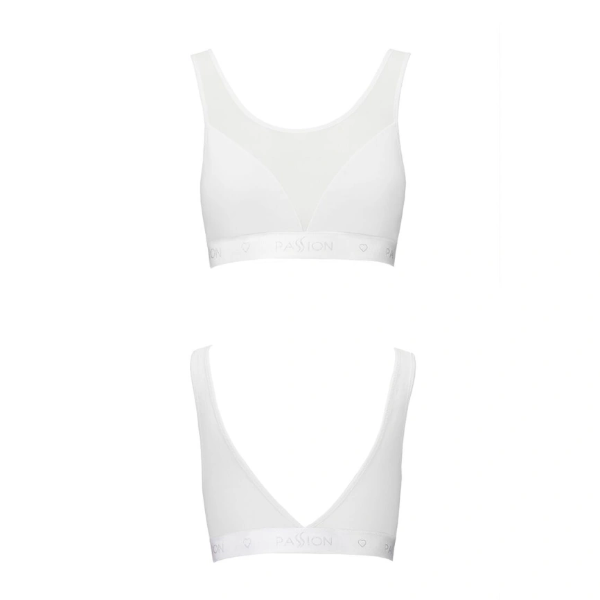 Топ с прозрачной вставкой Passion PS002 TOP L, white фото 9