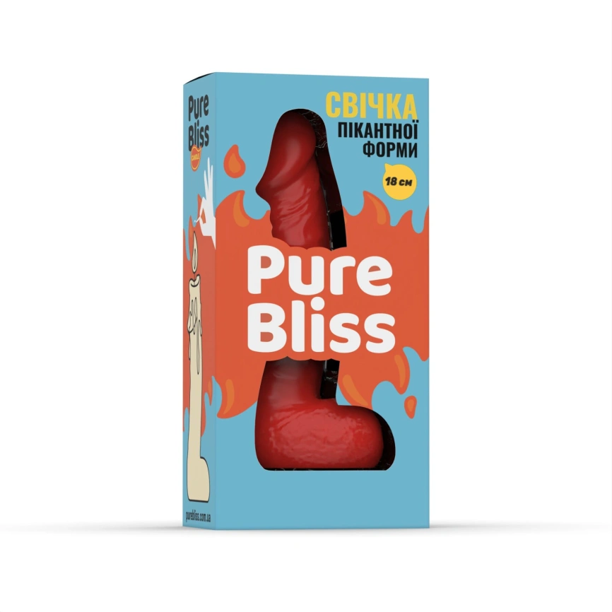 Свеча в виде члена Pure Bliss BIG Red 18 см фото 6